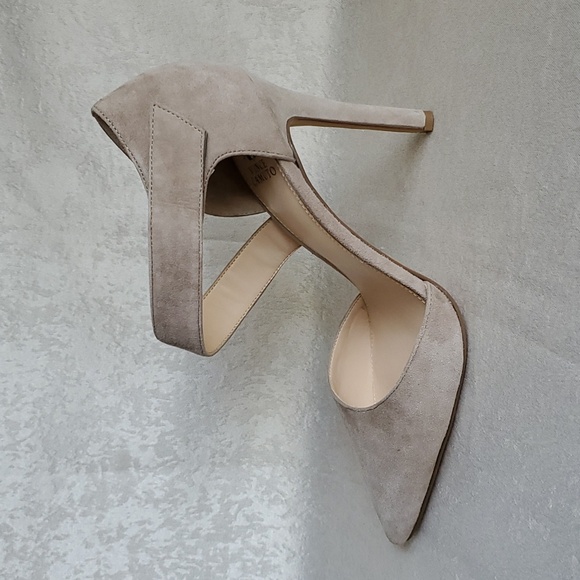 VINCE CAMUTO Carlotte Biege Taupe Suede Leather Upper D'Orsay Pump SIZE: 11M - Picture 3 of 13